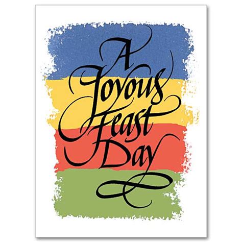 joyous feast day feast day card