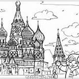 Coloring Kremlin Russia Temple Lyra Map Pages sketch template