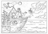 Coloring Ark Story Noahs Pages Noah God sketch template