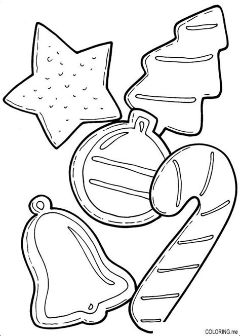 coloring page christmas cake decoration coloringme