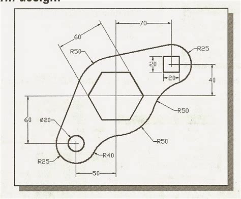 institute  engineering design english autocad practice drawings