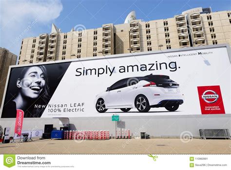 billboard advertising    nissan  leaf electric car  dubai motor show