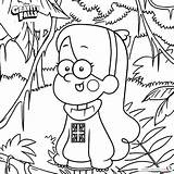 Gravity Falls Coloring Pages Mabel Woods Printable Pines Color Stan Dipper Grunkle Jungle sketch template