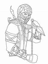 Mortal Kombat Scorpion Alifiah Disimpan sketch template
