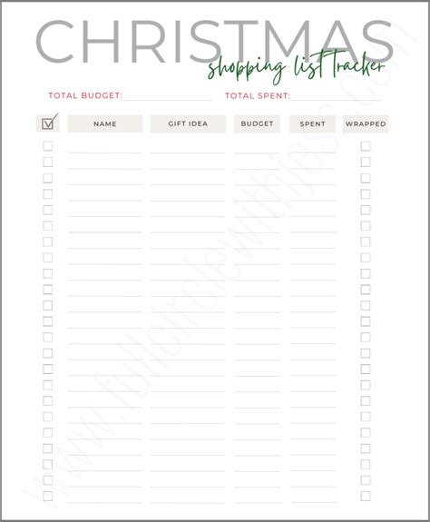 christmas shopping list printable      stay