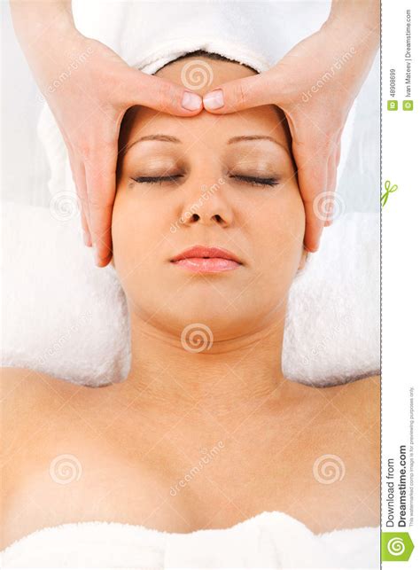 Young Woman Having Massage Stock Image Image Of Lying 48908699
