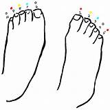 Feet Template Footprint Clipart Coloring Cliparts Colouring Pages Colour Library Clip Clipartmag sketch template