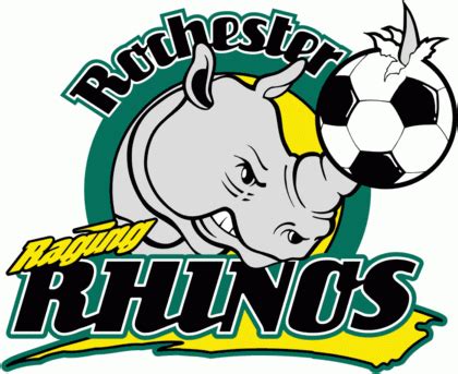 rochester raging rhinos logo primary logo  league  league chris creamers sports logos