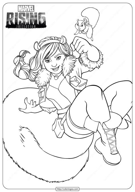 marvel rising squirrel girl coloring pages coloring pages  girls