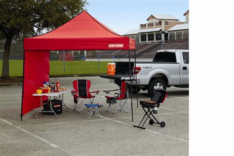 craftsman commercial    instant canopy red