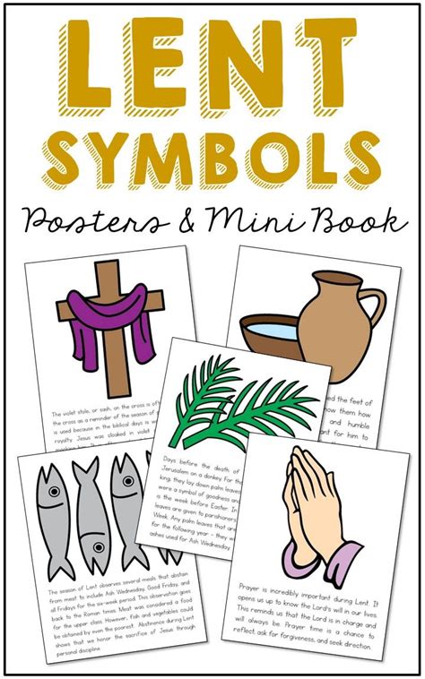 lent symbols poster set  set   symbols   formatted