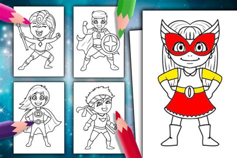 printable superhero colouring pages  kids