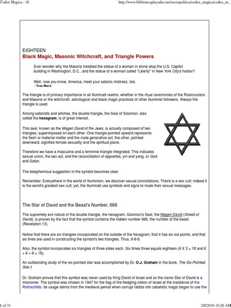 codex magica 18 freemasonry witchcraft