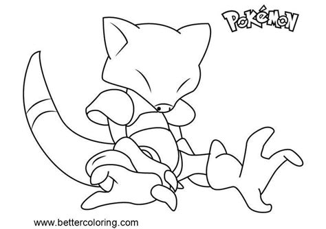 pokemon coloring pages abra  printable coloring pages