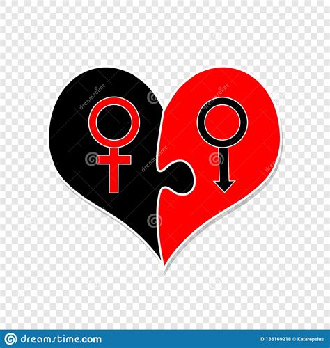 Man And Woman Mars And Venus Sign Sex Symbols Stock