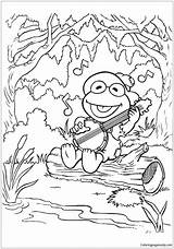 Kermit Pages Song Forest Coloring Sings Color sketch template