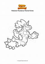 Pokemon Thundurus Therian Colorare Totem Disegno Supercolored sketch template