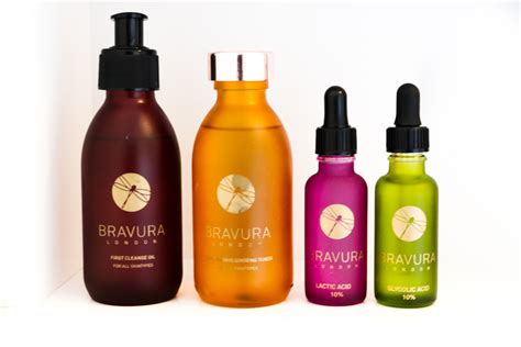 bravura london chemical exfoliators  skincare review  beauty