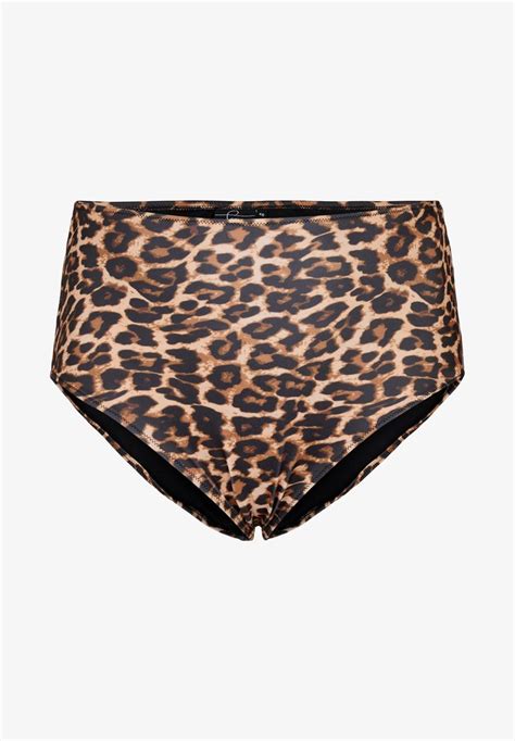 zizzi high waisted leopard print bikini bottoms leopard print brown