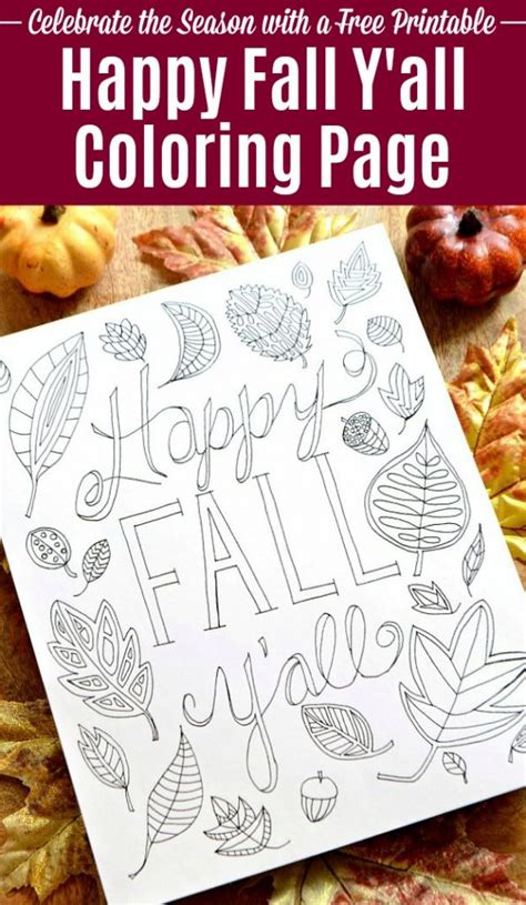 fall coloring page happy fall yall   home