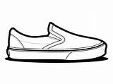 Vans Shoes Slip Clipart Shoe Drawing Vector Classic Jordan Air Template Clip Sneakers Drawings Outline Sketch 4vector Sheet Coloring Van sketch template