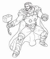 Thor Avengers Hammer Animated Thechamba Raskrasil Favourites Mjolnir Villain sketch template
