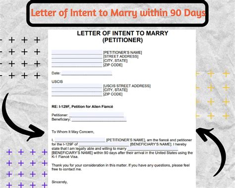 intent  marry letter template
