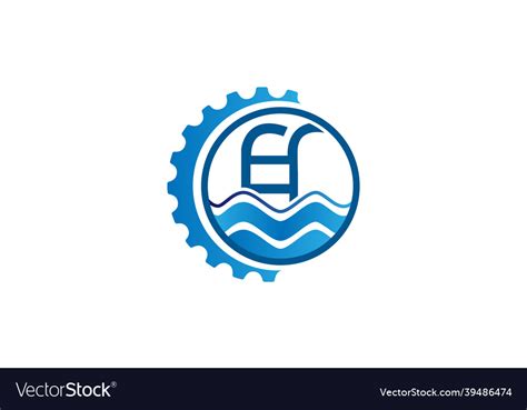 swimming pool logo  water icon royalty  vector image
