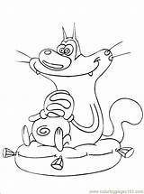Oggy Cockroaches Coloring Pages Sketch Colouring Paintingvalley sketch template