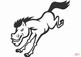 Horse Coloring Bronco Jumping Pages Rodeo Supercoloring Drawing Printable Categories sketch template