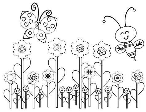 bee  butterfly coloring pages butterfly coloring page bee