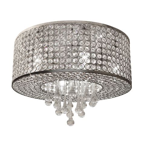 lightupmyhome chrome flush mount crystal chandelier reviews wayfair