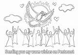 Pfingsten Ausmalbilder Pentecost Malvorlage sketch template