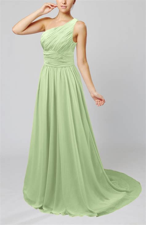 Sage Green Bridesmaid Dress Cinderella Asymmetric