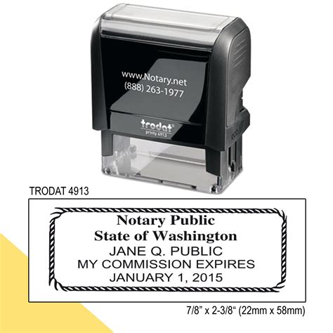 washington notary embosser notarynet