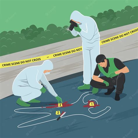 premium vector illustration  crime scene investigation