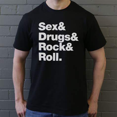 sex and drugs and rock and roll t shirt redmolotov