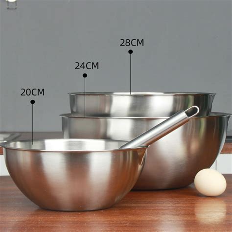 mixing bowl stainless steel whisking bowl  knead dough salad cooking