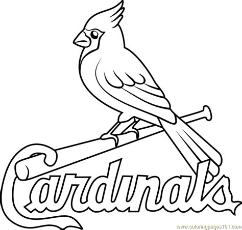 st louis cardinals logo coloring page  kids  mlb printable