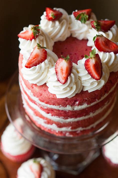scratch strawberries cream cake  kitchen mccabe