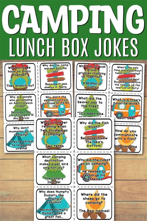 printable lunch box jokes  kids   sets