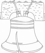 Bell Liberty Printable Coloring Pages Kids July Print Drawing Outline Template Fourth American Symbols Colouring Lesson Printables 4th Bells Peak sketch template
