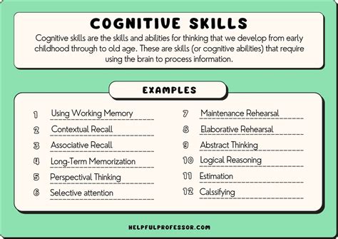 cognitive skills examples