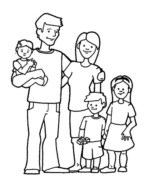 happy family  images family coloring page wecoloringpage