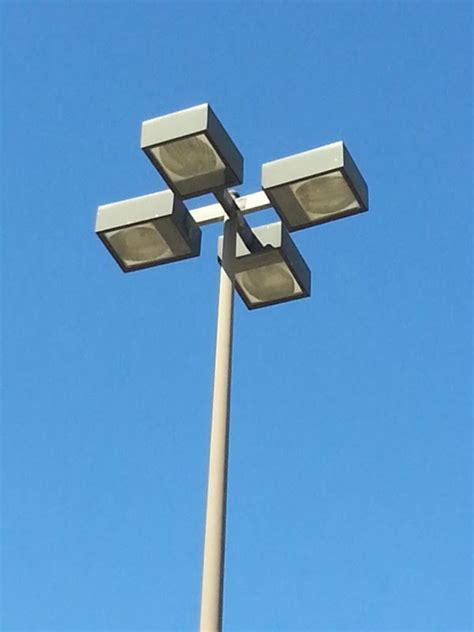 square straight pole  fixture light kit led spot