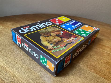 vintage dominos color large card etsy