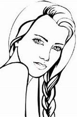 Face Coloring Pages Female Stencils Faces Girl Drawing Woman Pyrography Printable Outline Drawings Women Stencil Template Color Tradebit Sketches Sketch sketch template