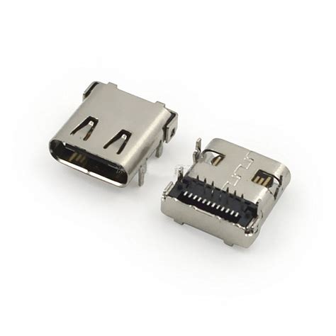 pcs micro  usb connector usb  type  connector  pin female degree smt tab usb