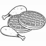 Waffles Chicken Clip Drawing Waffle Getdrawings Clipground sketch template