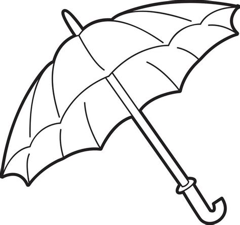 umbrella coloring sheet clipart